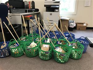 Maine Backyard Camping S'mores Baskets ready to go