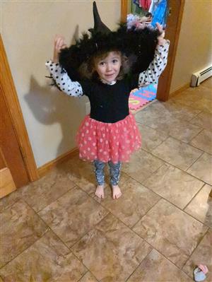 Ages 0-4: Hazel McLeod as Minnie Mouse Witch